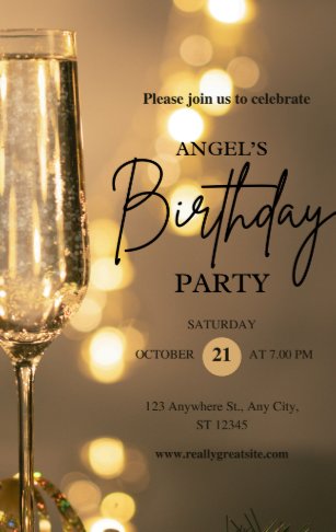Editable Birthday Party Invitations