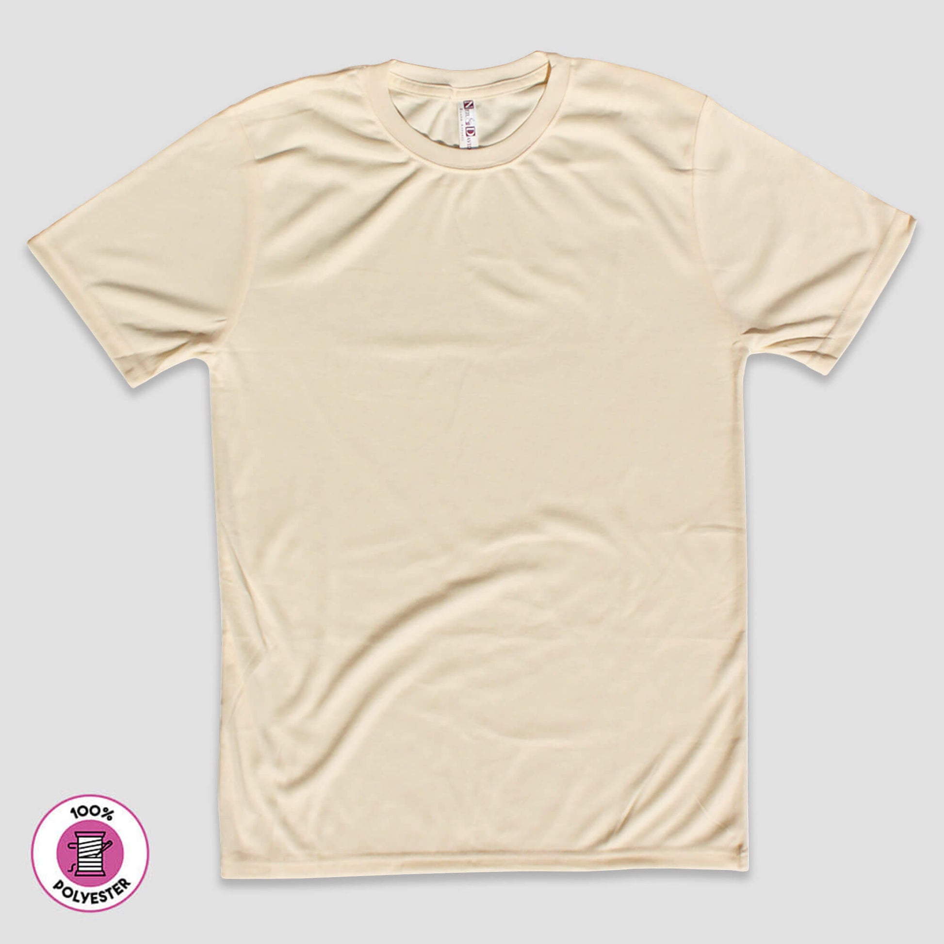 Men’s T-Shirts – 100% Polyester Silver additional image 1