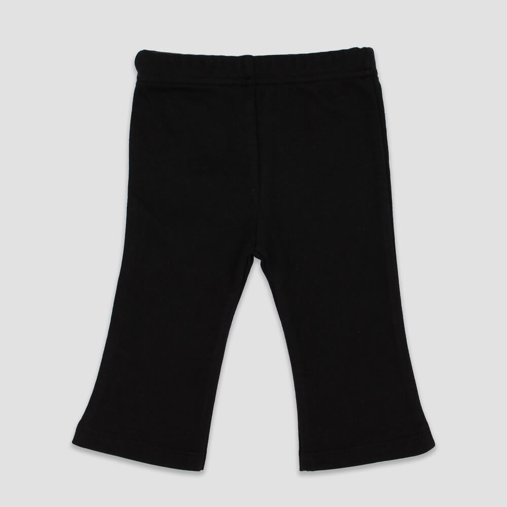 Youth Girls Flare Pants - Black - Polyester-Cotton Blend Black XS