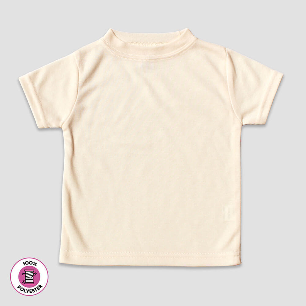 Baby Short Sleeve T-Shirts - 100% Polyester Silver additional image 1